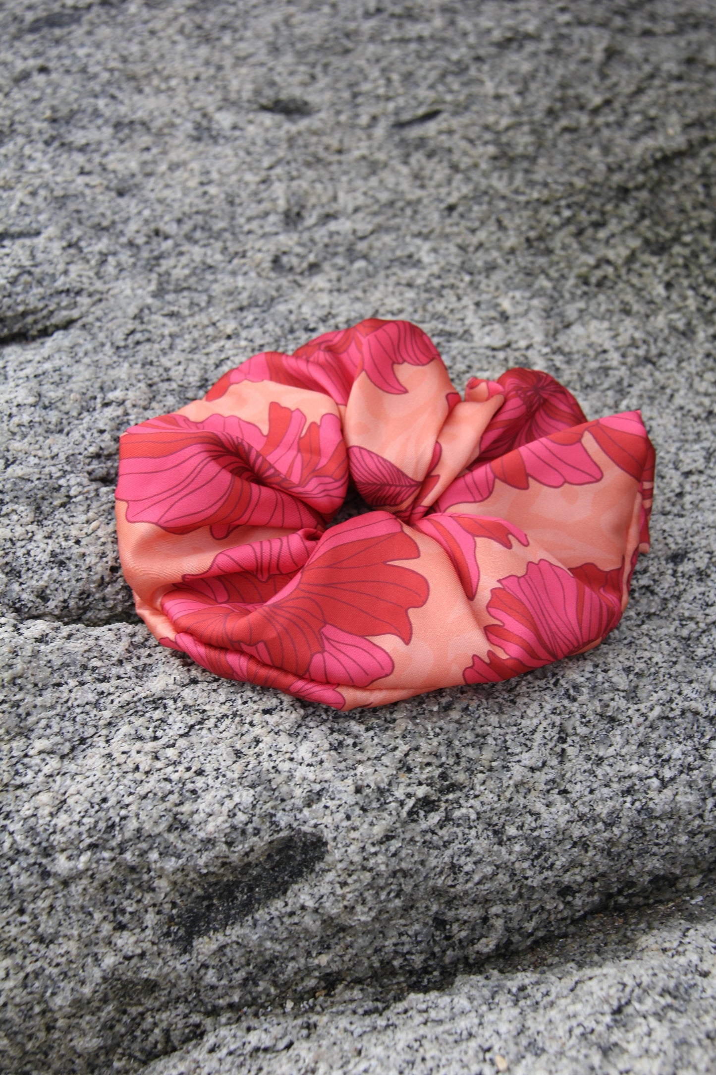 Scrunchie Orange Flowers - Macodesign