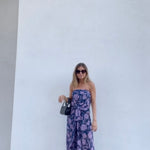 Vestido Sicilia Flores Lila - Macodesign