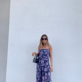 Vestido Sicilia Flores Lila - Macodesign