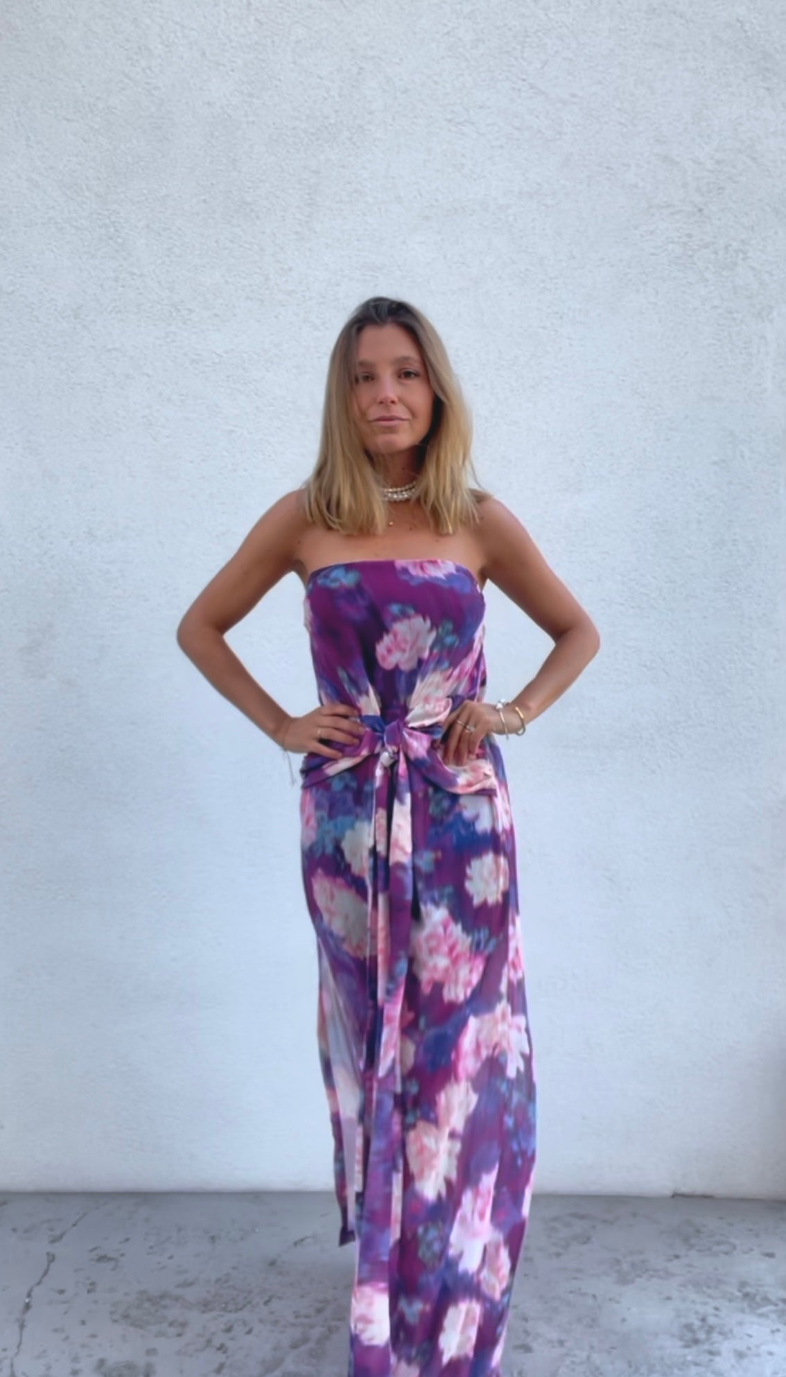 Vestido Sicilia Flores Fucsia - Macodesign