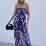 Vestido Sicilia Flores Lila - Macodesign