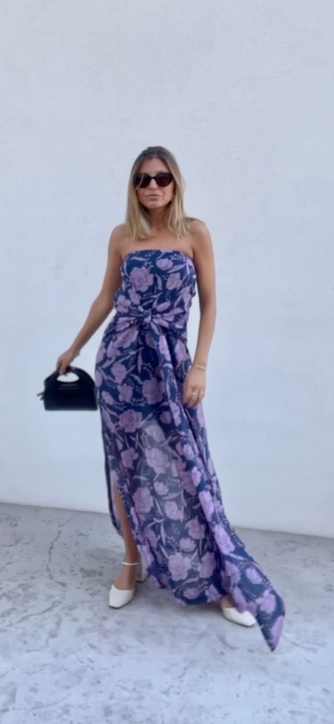 Vestido Sicilia Flores Lila - Macodesign