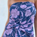 Vestido Sicilia Flores Lila - Macodesign