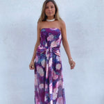 Vestido Sicilia Flores Fucsia - Macodesign