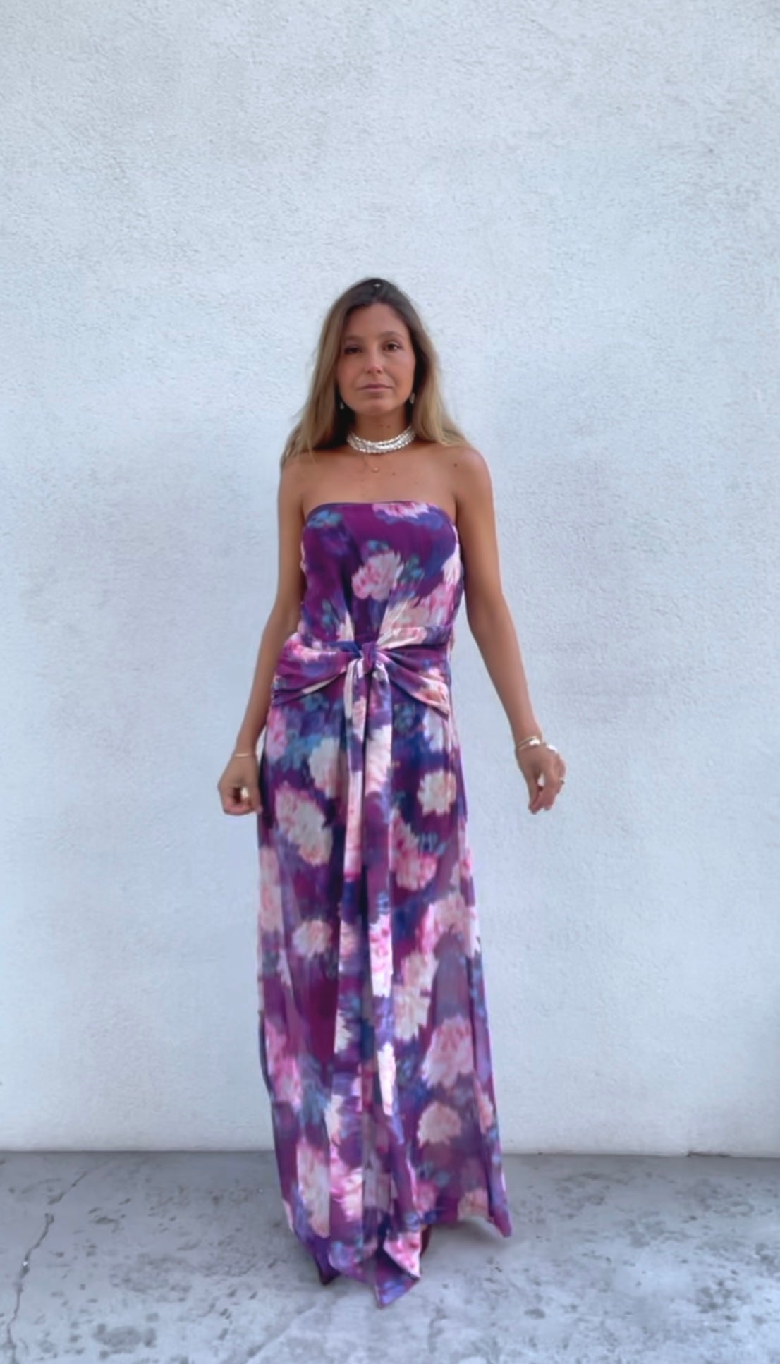 Vestido Sicilia Flores Fucsia - Macodesign