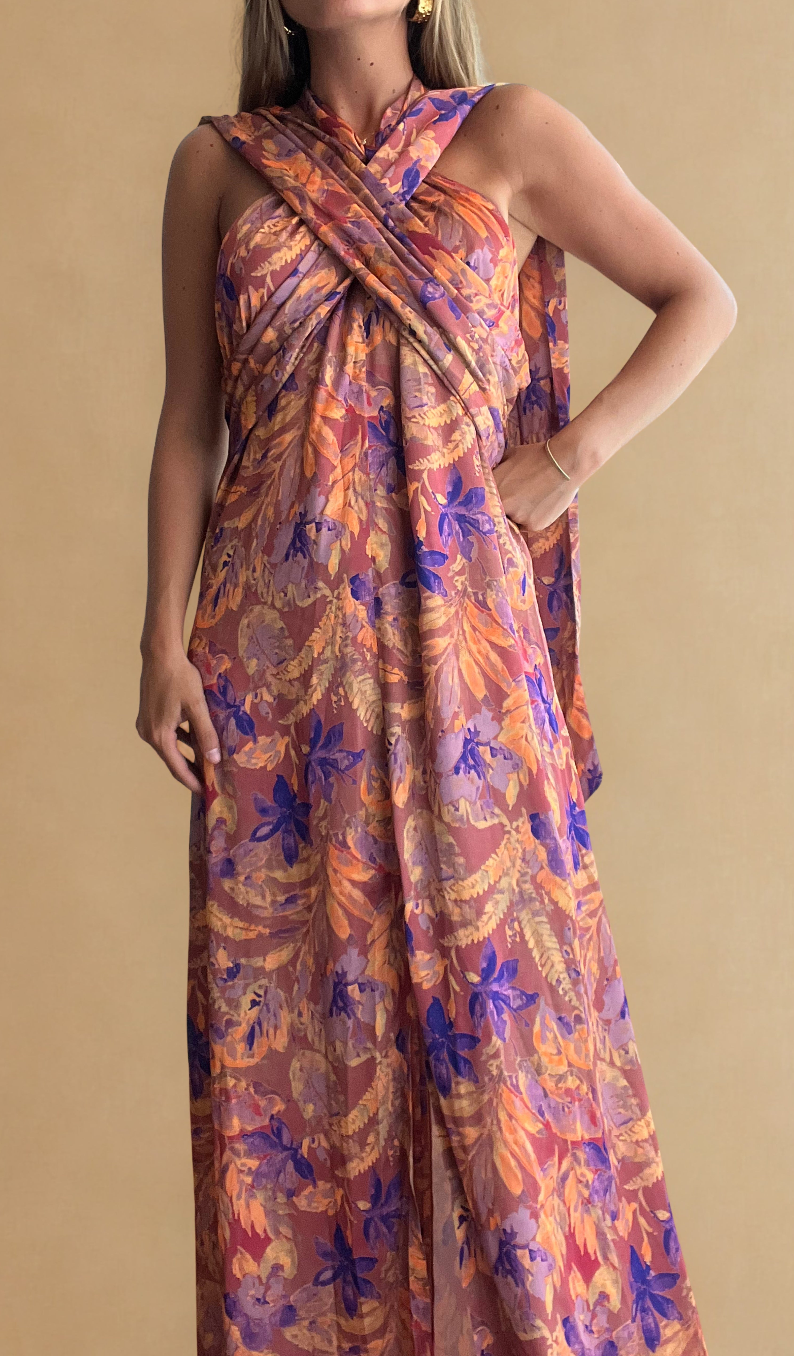 Vestido Siena Print Lila - Macodesign