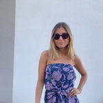 Vestido Sicilia Flores Lila - Macodesign