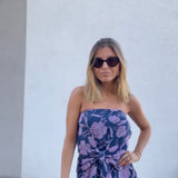 Vestido Sicilia Flores Lila - Macodesign