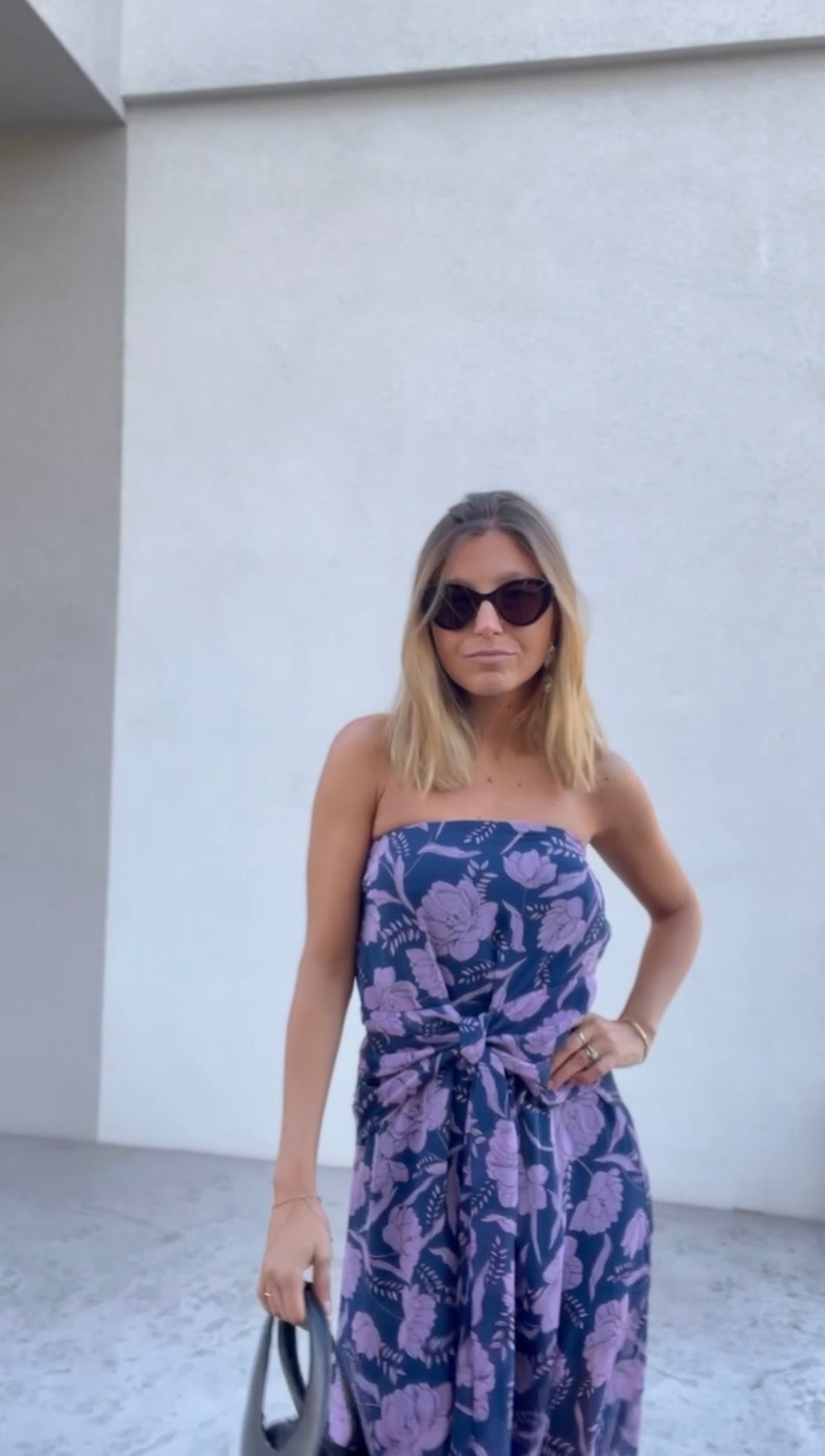 Vestido Sicilia Flores Lila - Macodesign