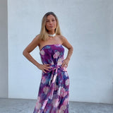 Vestido Sicilia Flores Fucsia - Macodesign