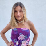 Vestido Sicilia Flores Fucsia - Macodesign