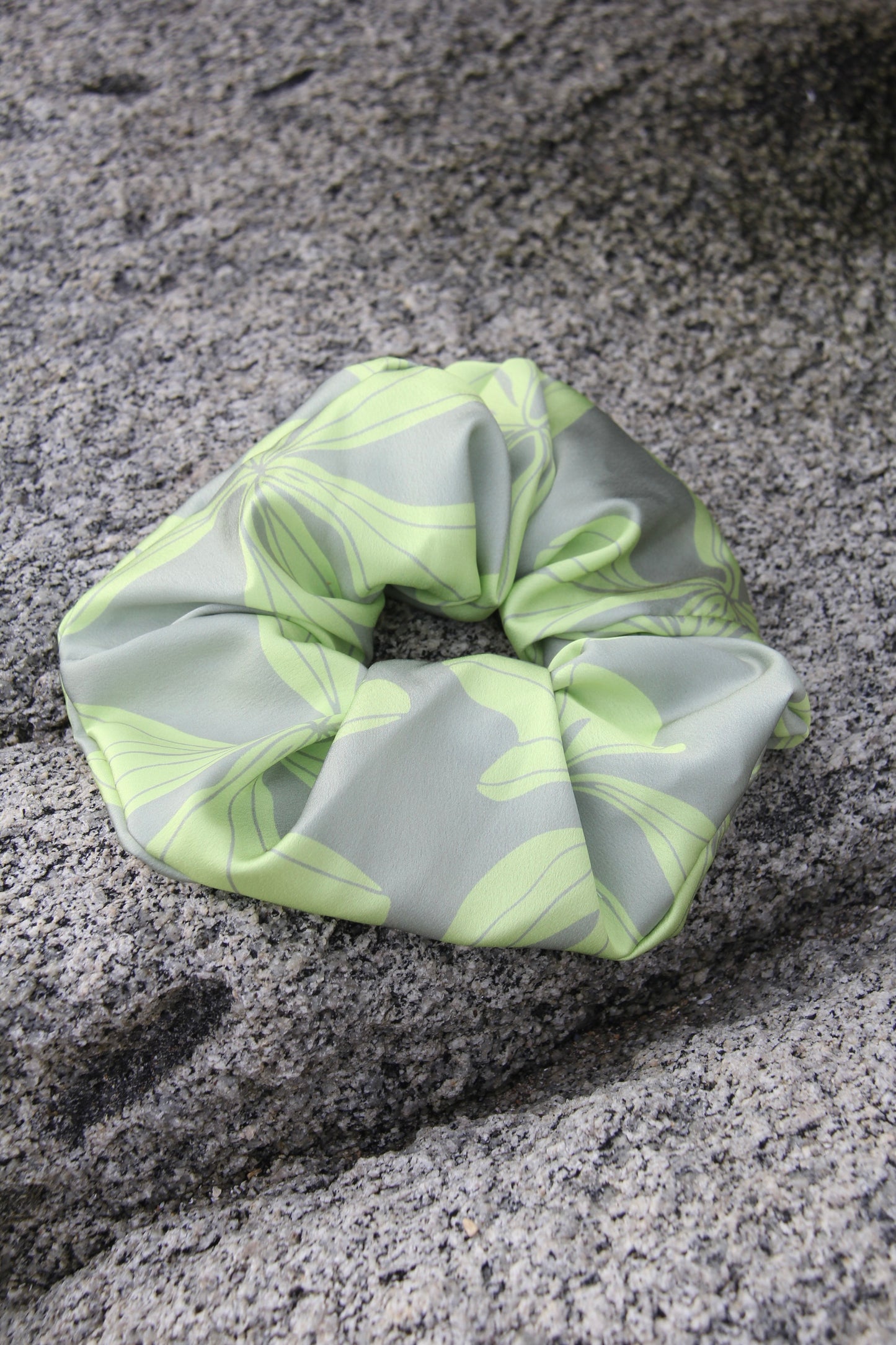 Scrunchie Green Flower - Macodesign