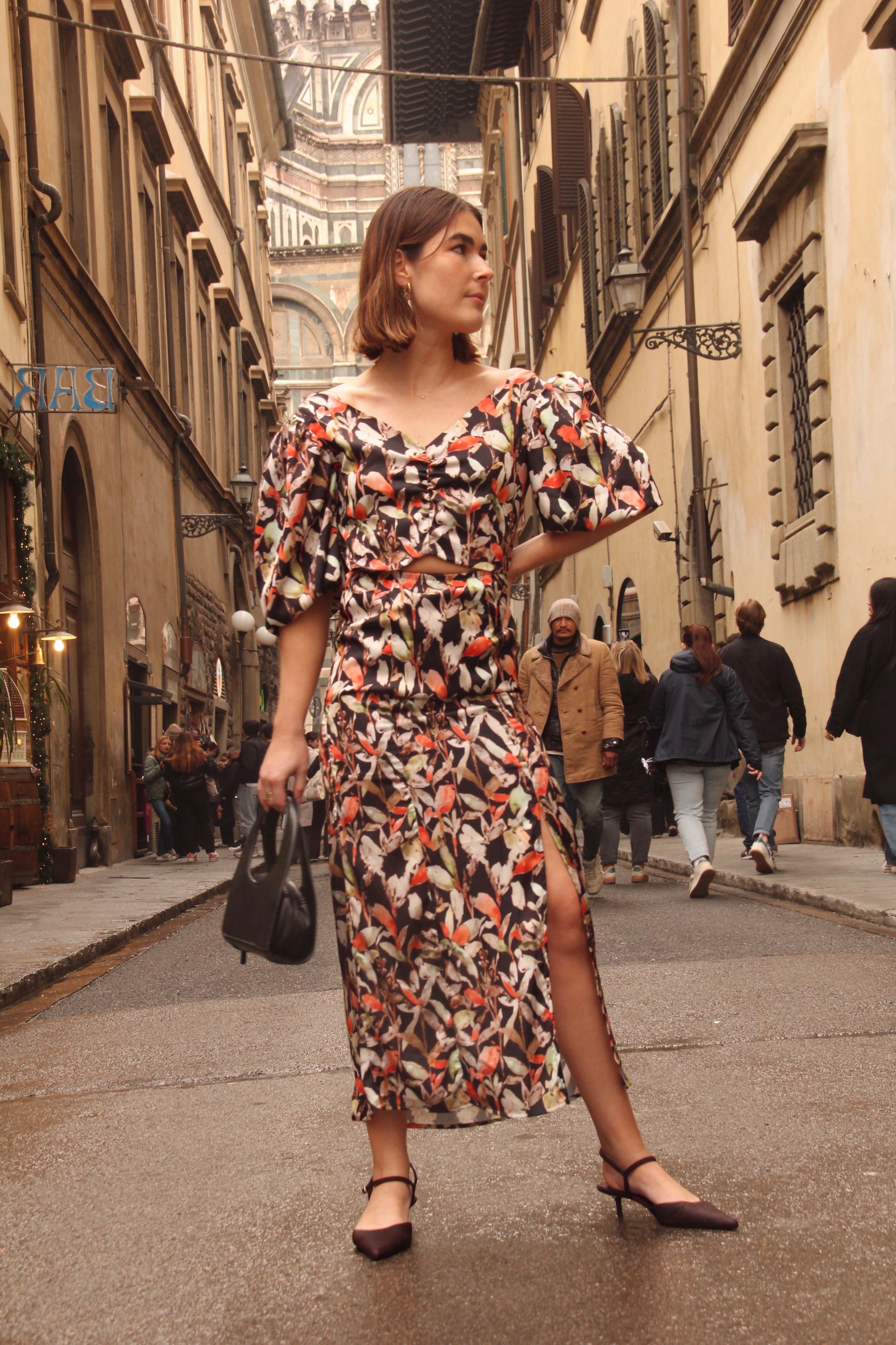 Vestido Turín Print Café - Macodesign