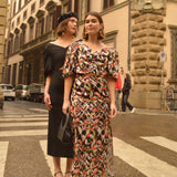Vestido Turín Print Café - Macodesign