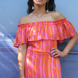 Vestido Madeira Laranja