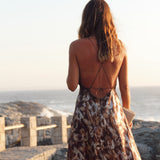 Vestido Kaia Café Manchas - Macodesign