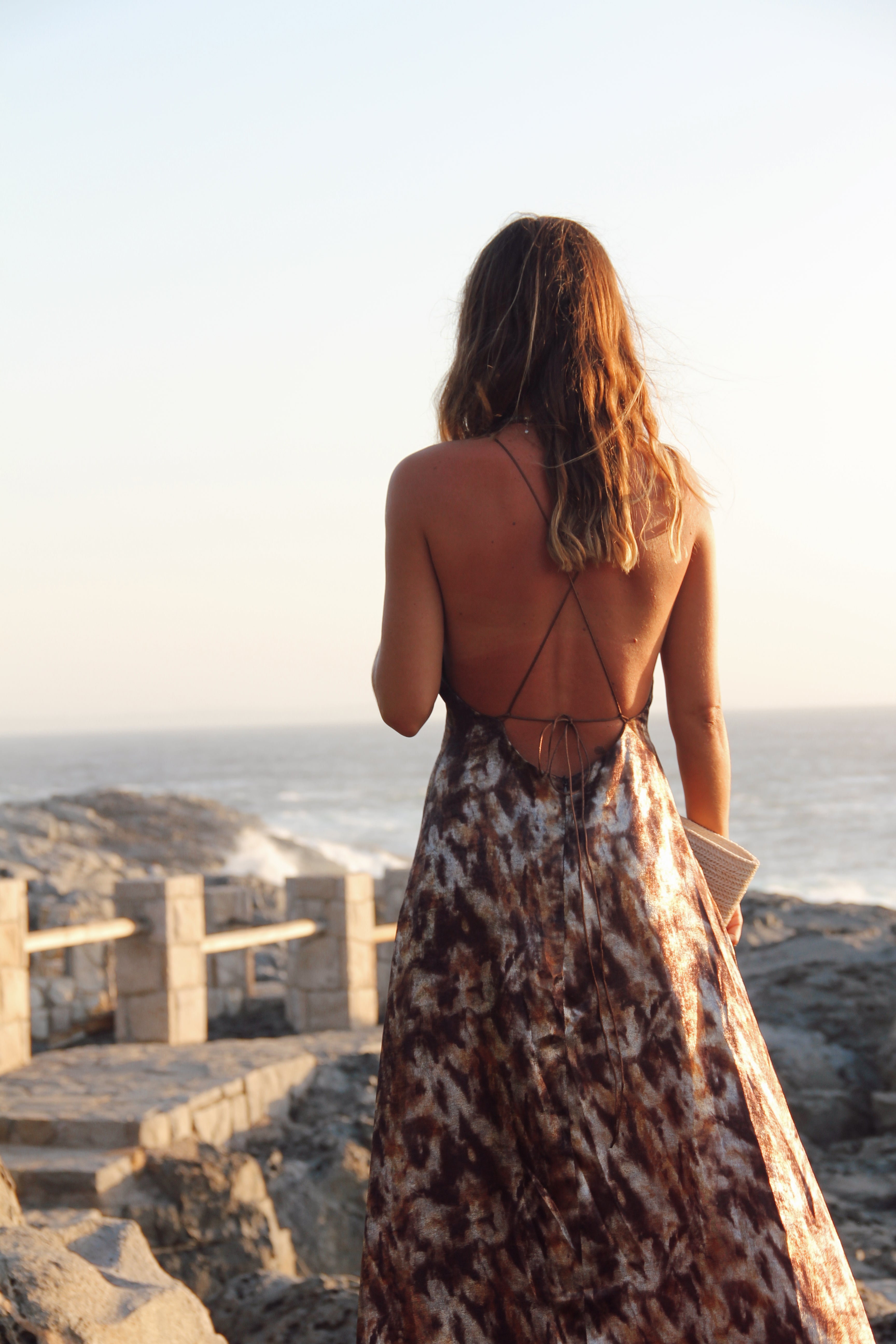 Vestido Kaia Café Manchas - Macodesign