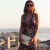 Vestido Kaia Café Manchas - Macodesign