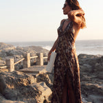 Vestido Kaia Café Manchas - Macodesign