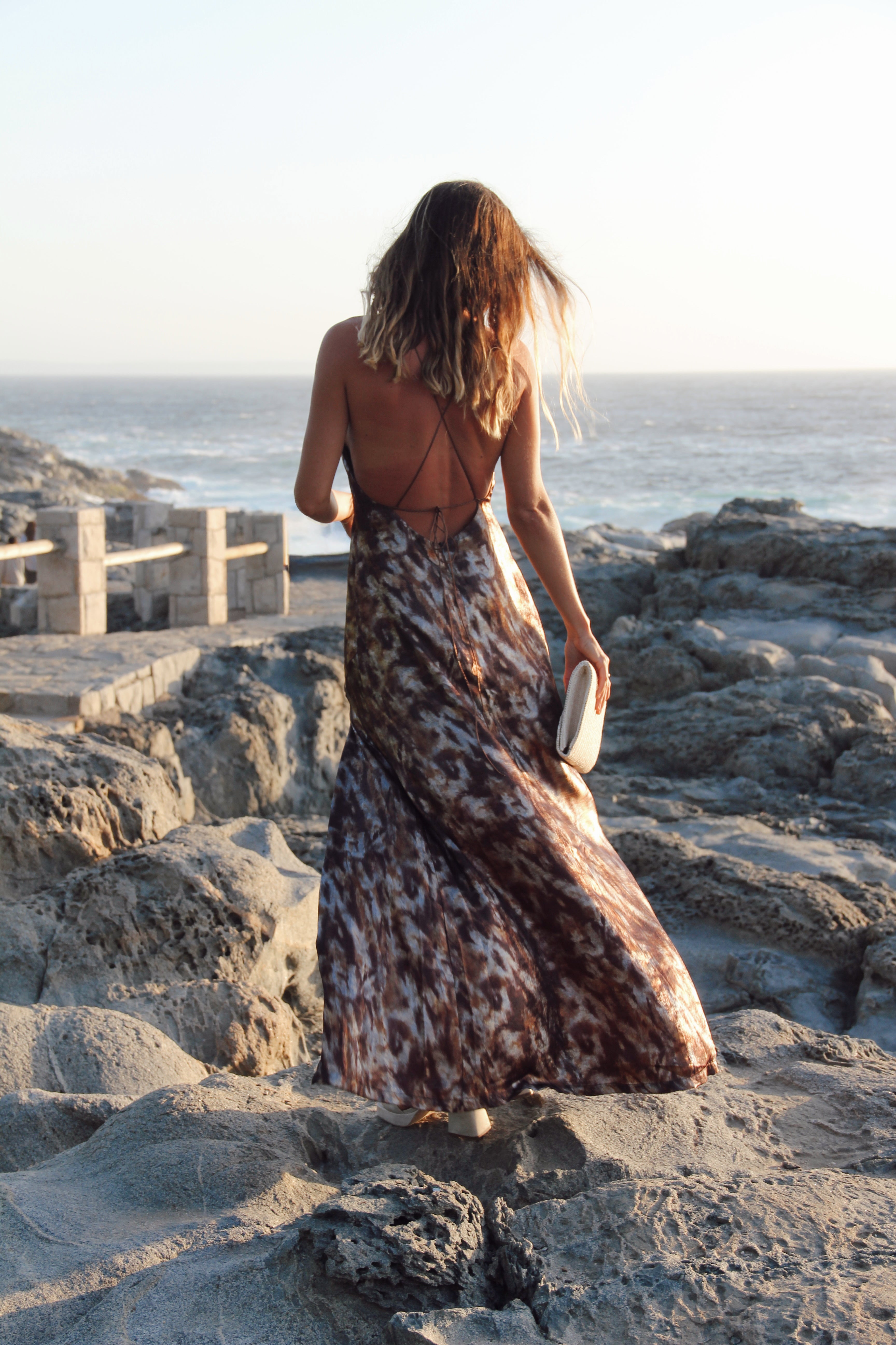 Vestido Kaia Café Manchas - Macodesign