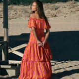 Vestido Madeira Laranja