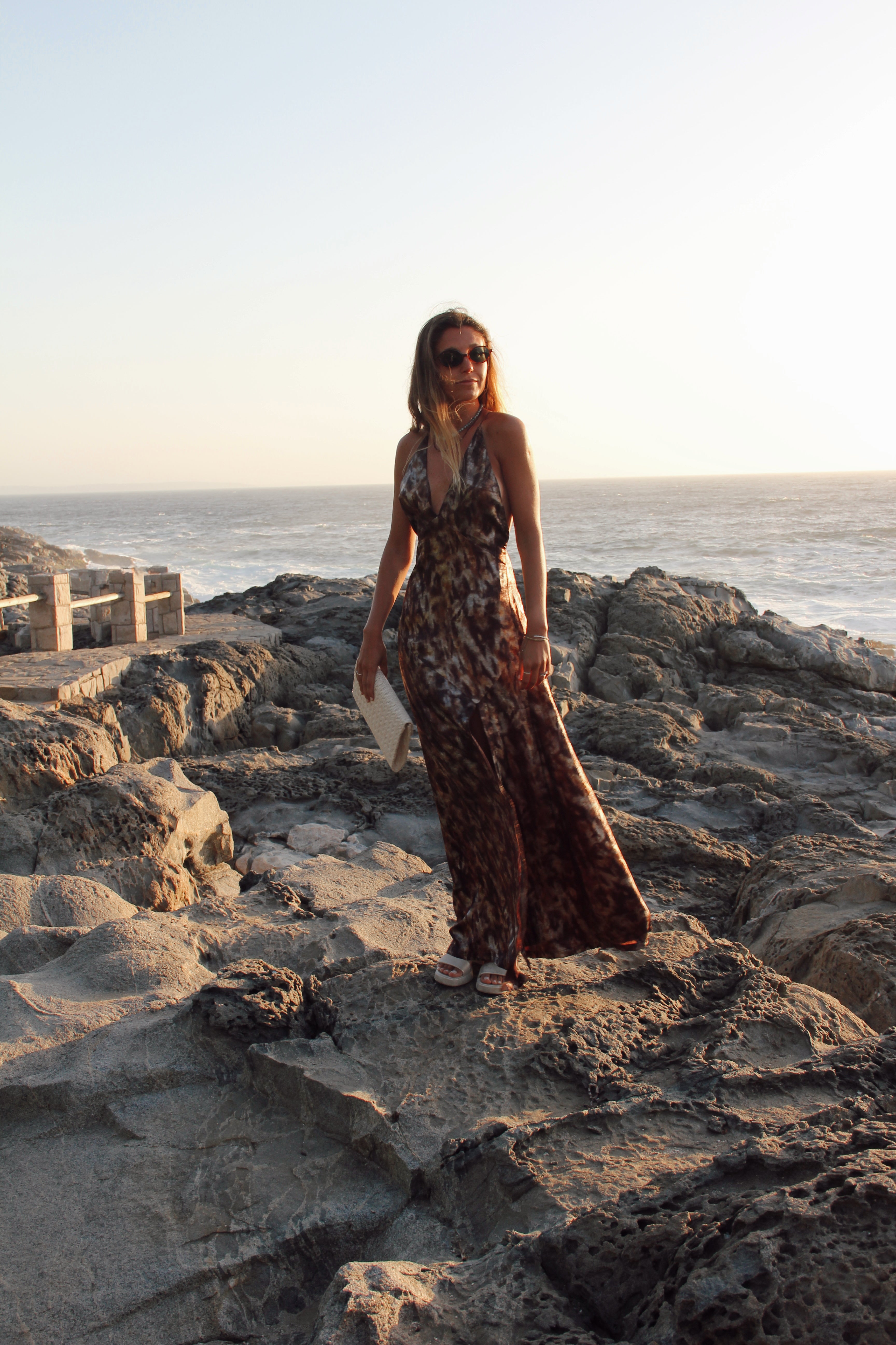 Vestido Kaia Café Manchas - Macodesign