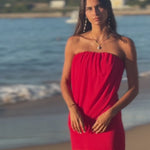 Vestido Marea Rojo en movimiento, video sin audio