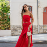 Top Amaia rojo con Falda Amaia roja, look completo