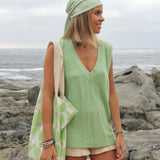 Bolso de Playa Green Flowers - Macodesign